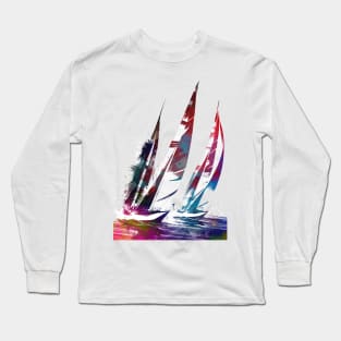 Sailing sport art #sailing Long Sleeve T-Shirt